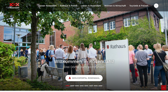 Startseite von der Homepage